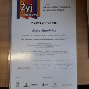 Zaśwaidczenie dla trenera