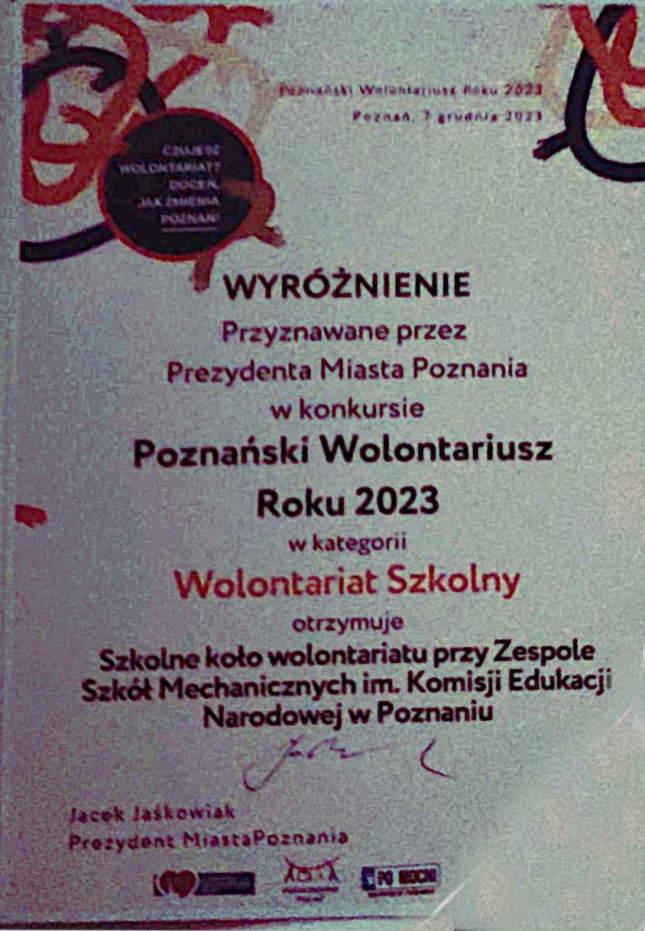 Wyróżnienie PWR 2023 SKW