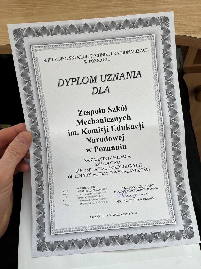 Olimpiada Wiedzy o Wynalazczości (1)