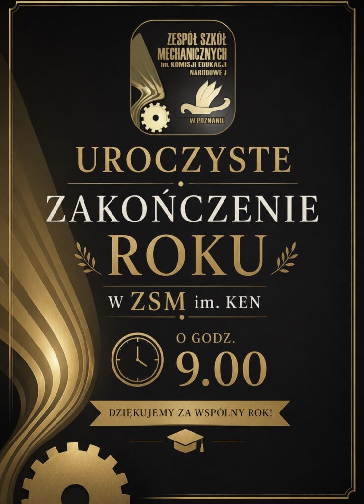 plakat zakończenie roku